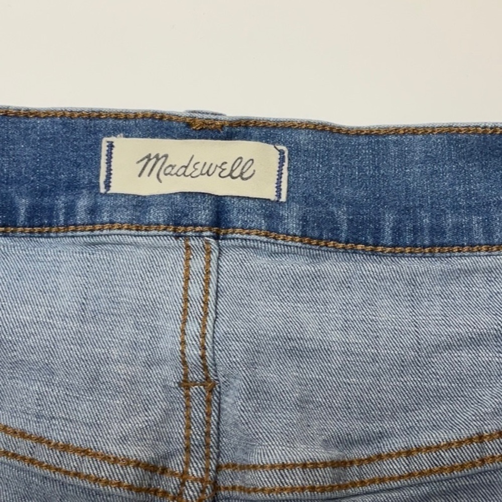 Madewell High Rise Button Front Fly Denim Shorts Raw Hem 35/20 - Picture 7 of 10